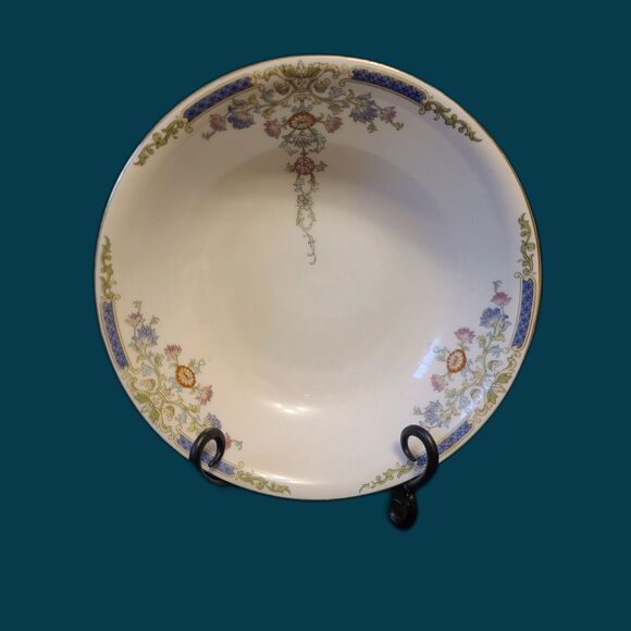 Hutschenreuther Selb Other - Hutschenreuther Selb‎ HUT6 Floral & Swag 9" Round Vegetable Bowl 1920's Vintage